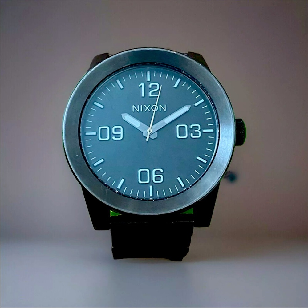 Nixon Corporal A346 All Black Stainless Steel 48mm Case 24mm Band XL Men’s Watch